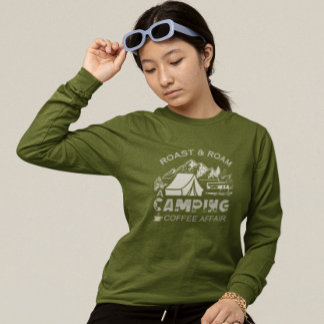 Roast & Roam-A Camping Koffie Affair Design T-shirt