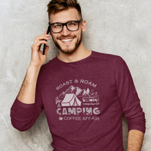 Roast & Roam-A Camping Koffie Affair Design T-shirt