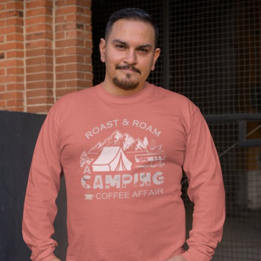 Roast & Roam-A Camping Koffie Affair Design T-shirt