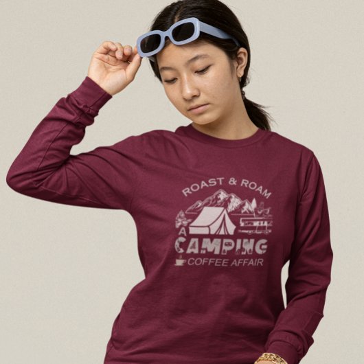 Roast & Roam-A Camping Koffie Affair Design T-shirt