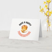 Roast Turkey, geniet van een prettige deanksgiving Kaart (Gele Bloem)