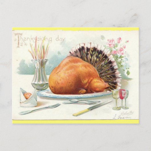 Roast Turkey  Tuck Thanksgiving Briefkaart (Voorkant)
