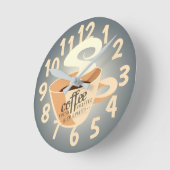 Roasted Coffee (blue/grey) Ronde Klok (Hoek)