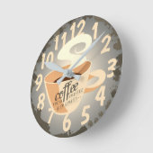 Roasted Coffee (grey) with valse rust frame Ronde Klok (Hoek)