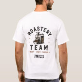 ☕ Roastery Team Coffee Roaster Staf Logo ☕ T-shirt (Achterkant)