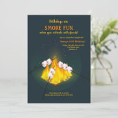 Roasting Marshmallows verjaardagsfeestje Kaart (Staand voorkant)