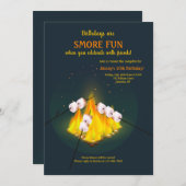 Roasting Marshmallows verjaardagsfeestje Kaart (Voorkant / Achterkant)