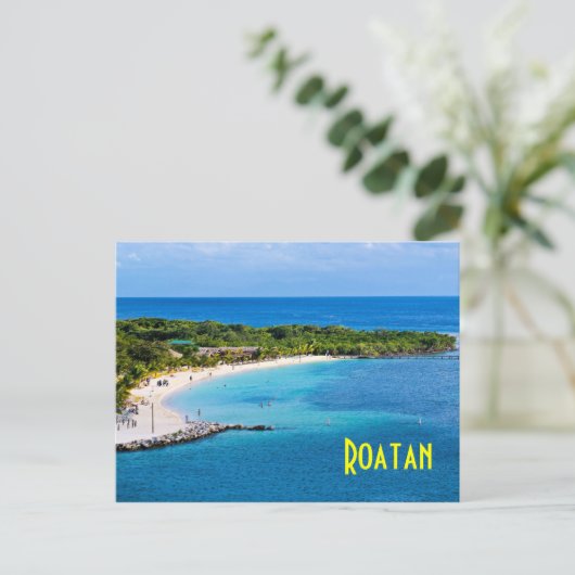 Roatan Beach Briefkaart (Staand voorkant)