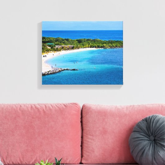 Roatan Beach verpakt Canvas Print (Insitu (Woonkamer))