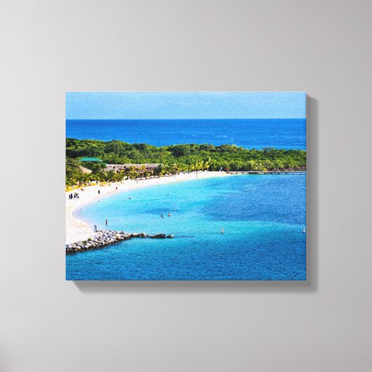 Roatan Beach verpakt Canvas Print (Voorkant)