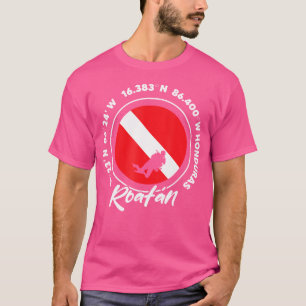 Roatan Diving Scuba Diver Vlag T-shirt