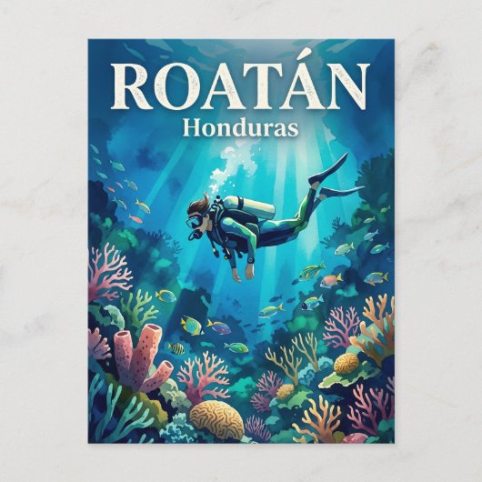 Roatán Honduras Briefkaart (Voorkant)