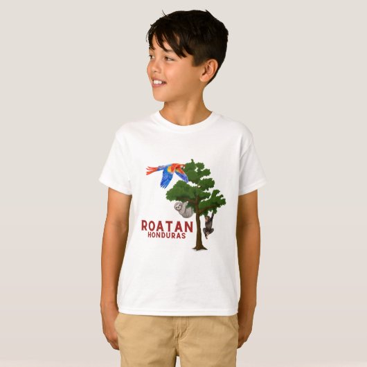 Roatan Honduras Kindershirt T-shirt (Voorkant volledig)