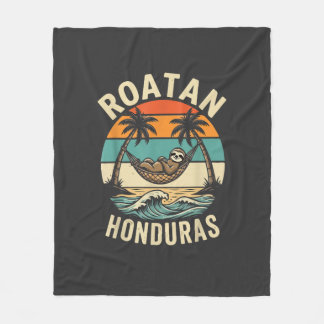 Roatan Honduras Luiaard T-Shirt Fleece Deken