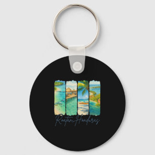 Roatan Honduras Reizen Trip Borstelstreek Souvenir Sleutelhanger