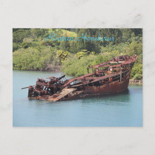 Roatan Honduras, Shipwreck langs de kust Briefkaart