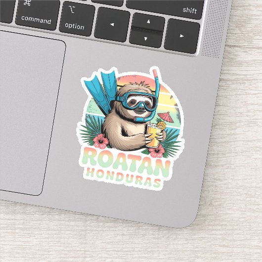 Roatan Honduras Sloth, Roatan Sloth, Roatan Sticker (Detail)