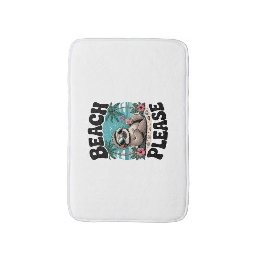 Roatan Honduras Sloth Summer Badmat (Voorkant Verticaal)