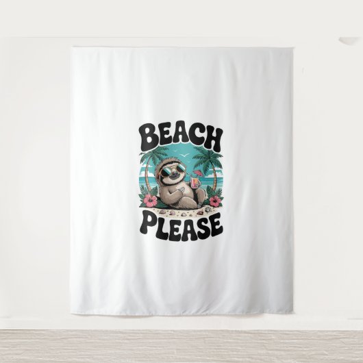 Roatan Honduras Sloth Summer Wandkleed (Voorkant)