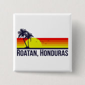 Roatan Honduras Vierkante Button 5,1 Cm (Voorkant)