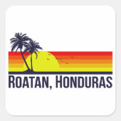 Roatan Honduras Vierkante Sticker (Voorkant)
