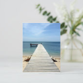 roatán houten pier briefkaart (Staand voorkant)