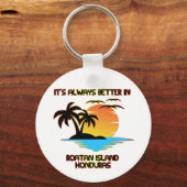 Roatan Island Caribbean Tropical Beach Honduras Sleutelhanger (Voorkant)