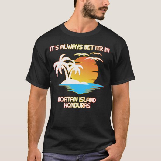 Roatan Island Caribbean Tropical Beach Honduras T-shirt (Voorkant)