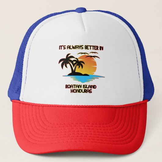 Roatan Island Caribbean Tropical Beach Honduras Trucker Pet (Voorkant)