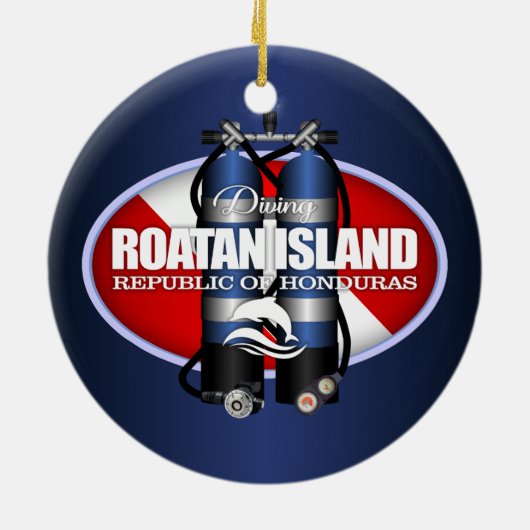 Roatan Island (ST) Keramisch Ornament (Achterkant)