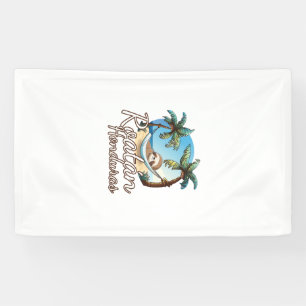 Roatan luiaard dierenvrienden voor mannen vrouwen spandoek