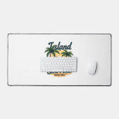Roatan Luiaard Vintage Eiland Ontspannen Grafisch Bureaumat (Keyboard & Muis)