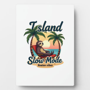 Roatan Luiaard Vintage Eiland Ontspannen Grafisch  Fotoplaat