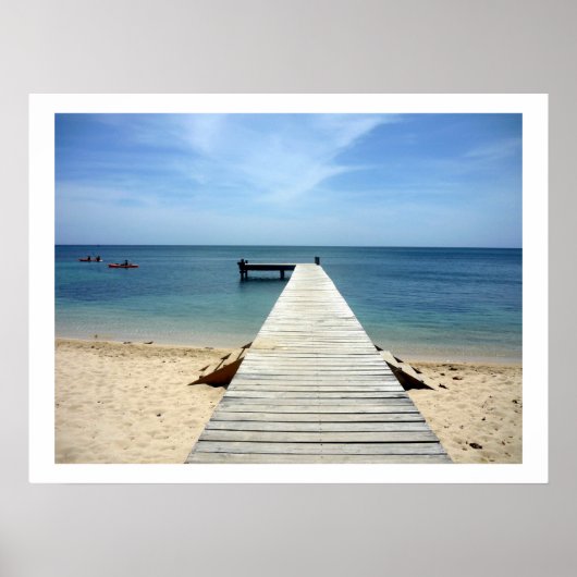 roatán pier poster (Voorkant)