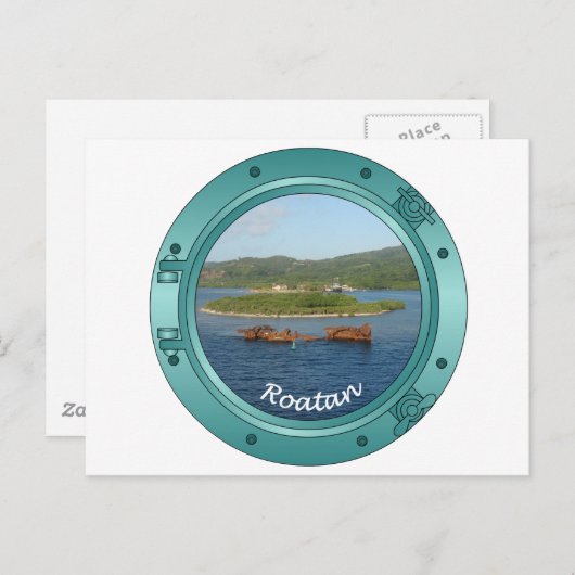 Roatan Porthole Briefkaart (Voorkant / Achterkant)