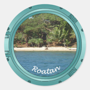 Roatan Porthole Ronde Sticker