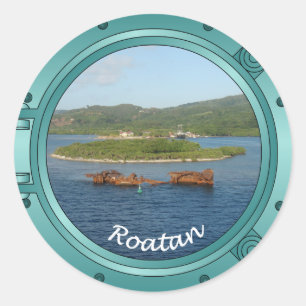Roatan Porthole Ronde Sticker