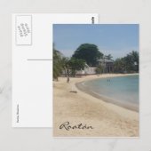 roatán sandy strand briefkaart (Voorkant / Achterkant)