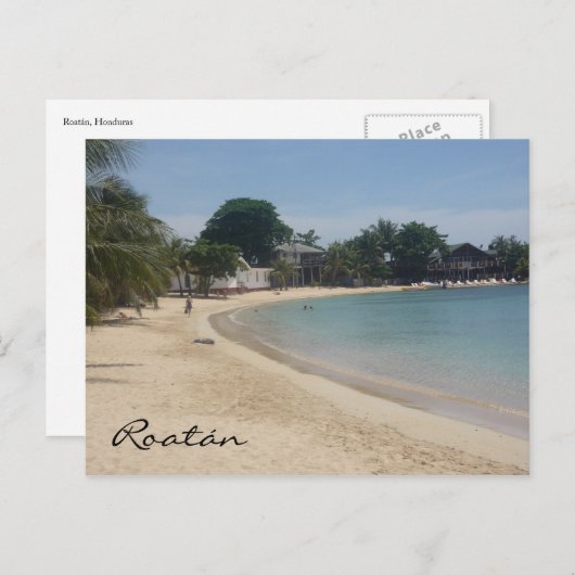 roatán strand briefkaart (Voorkant / Achterkant)