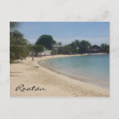 roatán strand briefkaart (Voorkant)