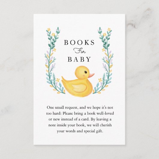 Rob-A-Dub-Dub gele rubberdeklare boeken voor Baby Informatiekaartje (Voorkant)