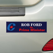 Rob Ford voor eerste minister Bumpersticker (Op auto)