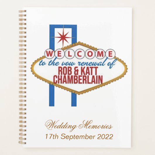 Rob & Kat Vow Renewal Album Option 1 Planner (Voorkant)