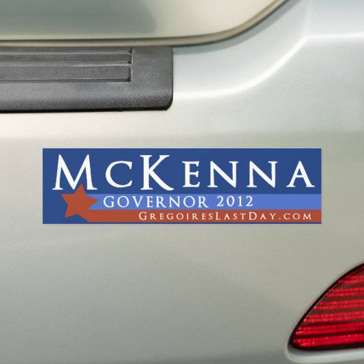 Rob McKenna voor gouverneur 2012 Bumpersticker (Op auto)