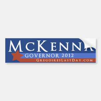 Rob McKenna voor gouverneur 2012 Bumpersticker