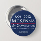 Rob McKenna voor gouverneur 2012 Logo Button (Voorkant /achterkant)