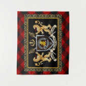 Rob Roy MacGregor Clan Badge & Motto w/Lions Wandkleed (Voorkant)
