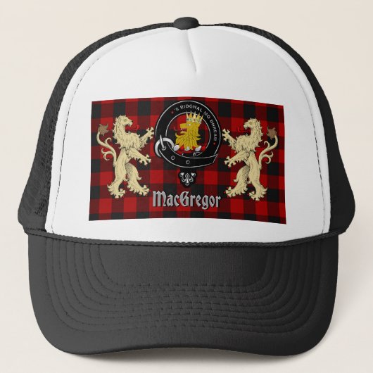 Rob Roy MacGregor Clan Badge & Tartan Trucker Pet (Voorkant)