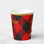 Rob Roy MacGregor Gepersonaliseerde Tartan Kerstmi Papieren Bekers (Rechts)