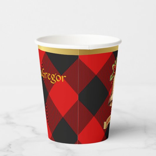 Rob Roy MacGregor Gepersonaliseerde Tartan Kerstmi Papieren Bekers (Rechts)
